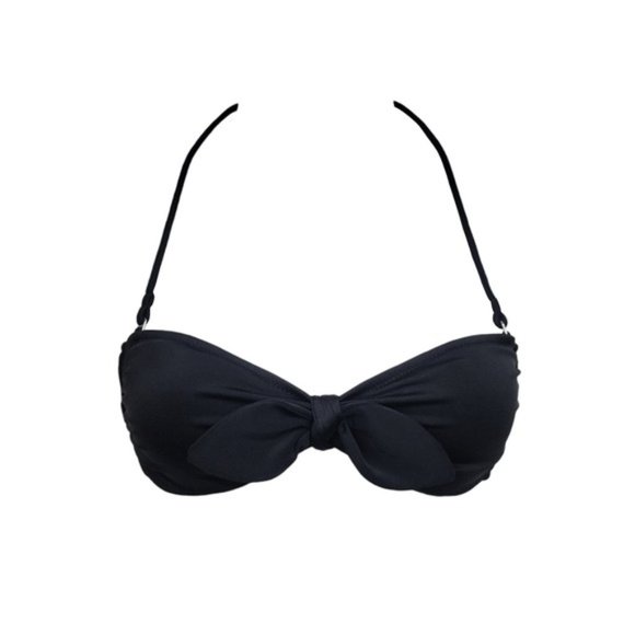 Victoria's Secret Womens Black Halter Neck Swimsuit Bikini Top Size XS - Picture 1 of 7